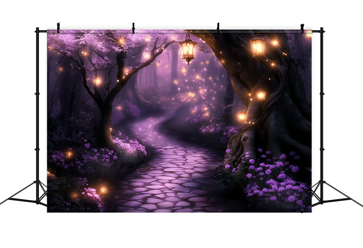 Enchanted Forest Backdrop Mystic Purple Glow Path Backdrop CSH57-164