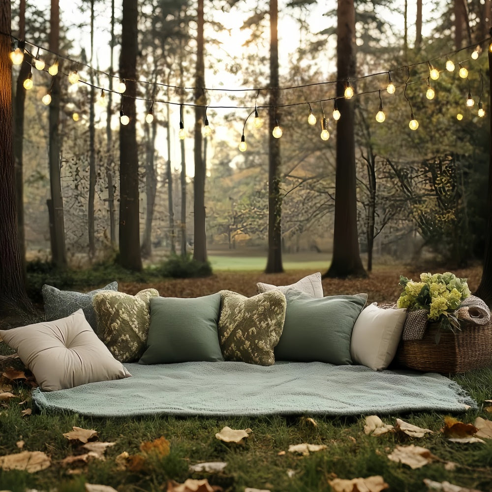 Photo Backdrop Forest Twilight Picnic Setup Backdrop CSH57-165