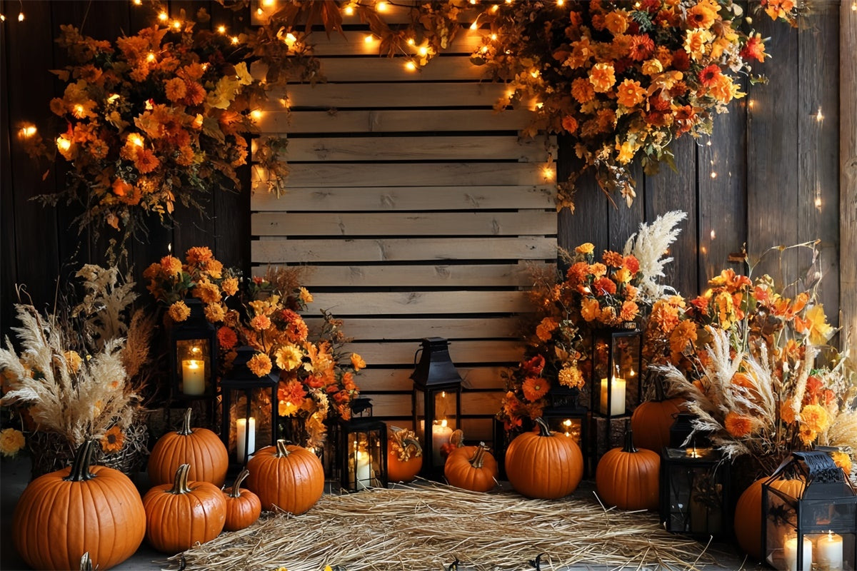Autumn Backdrops Rustic Harvest Candlelight Backdrop CSH57-187