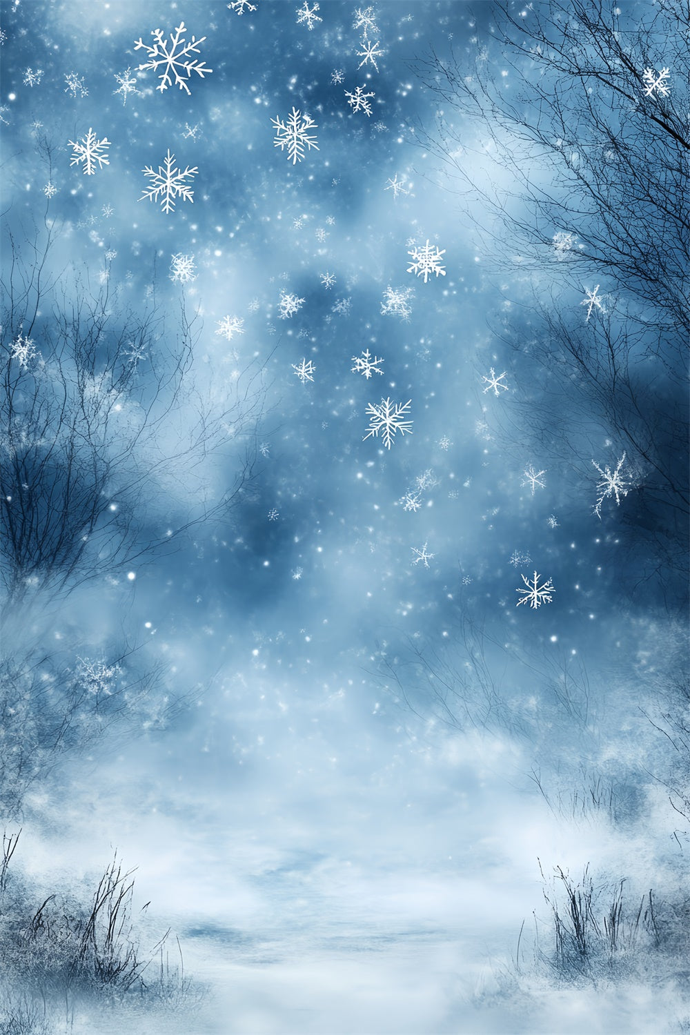 Winter Wonderland Backdrop Winter Blue Breeze Dream Backdrop CSH57-204