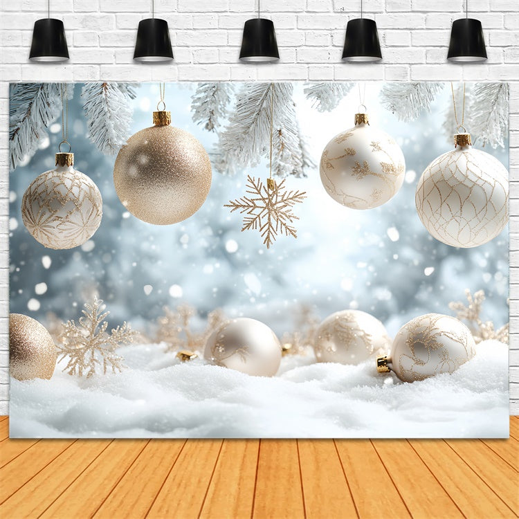 Winter Scene Backdrop Elegant Holiday Glow Backdrop CSH57-214