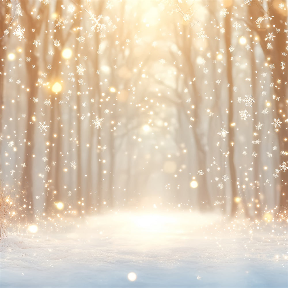 Winter Forest Backdrop Frosty Twilight Sparkle Backdrop CSH57-215