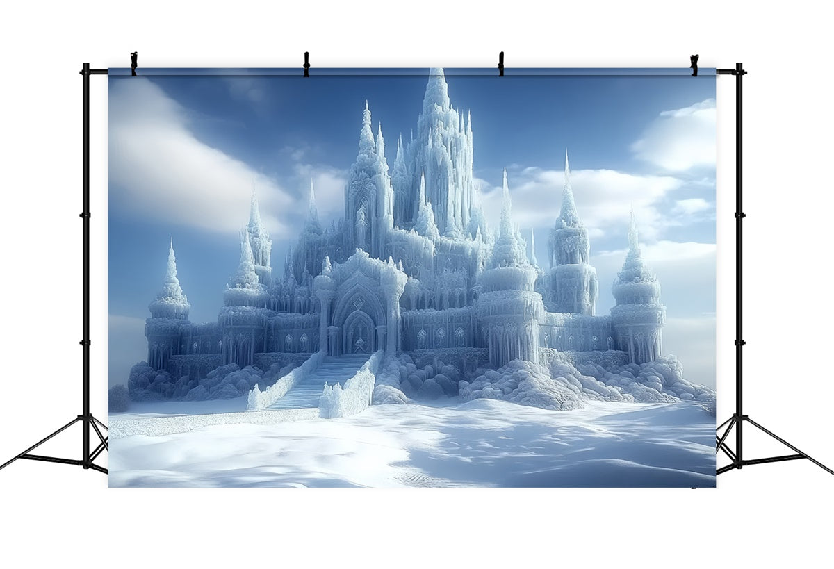 Ice Castle Backdrop Frozen Throne Citadel Backdrop CSH57-220