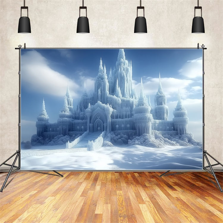 Ice Castle Backdrop Frozen Throne Citadel Backdrop CSH57-220