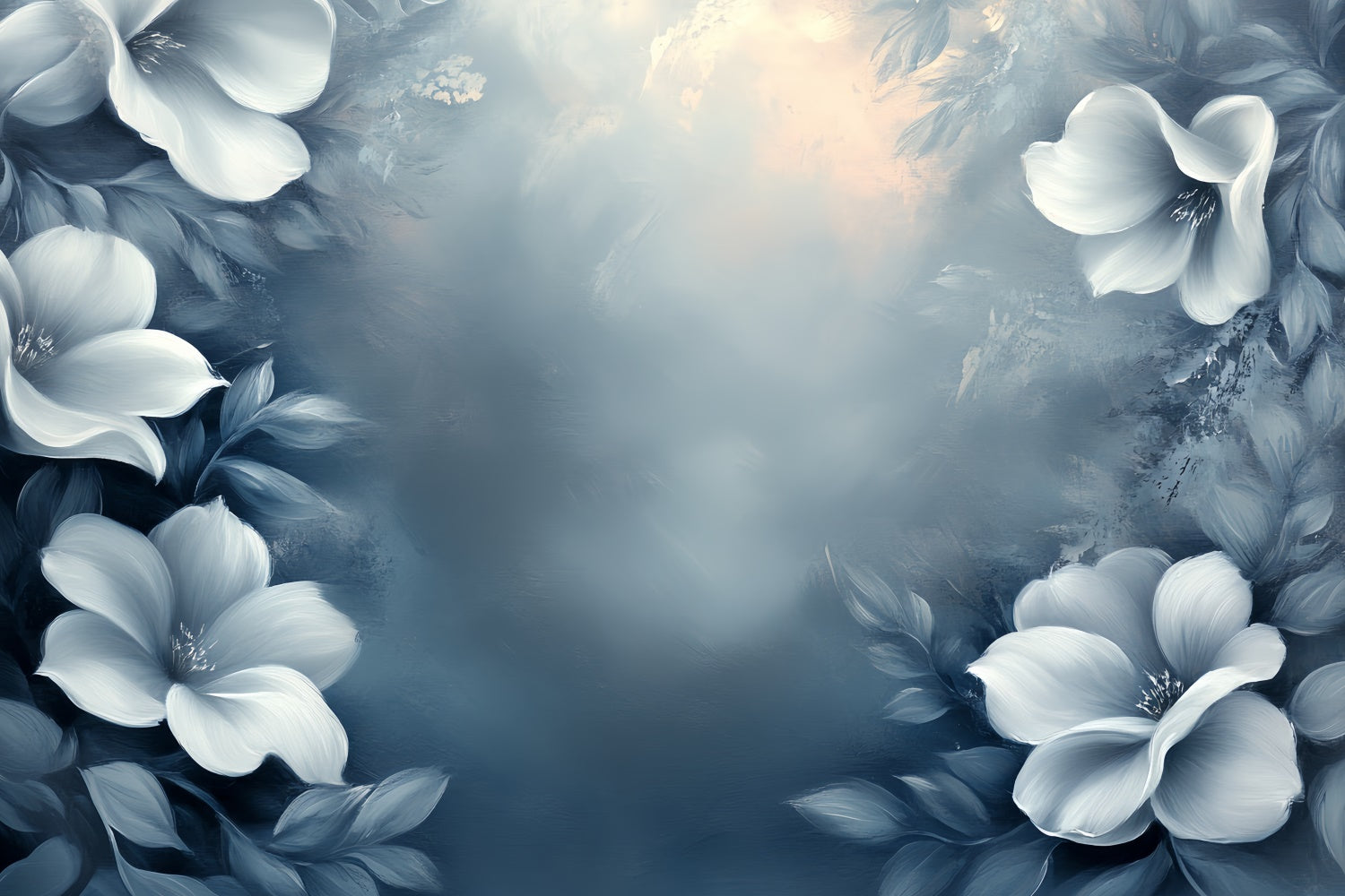 Fine Art Photography Backdrop Dreamy Blue Petal Backdrop CSH57-257