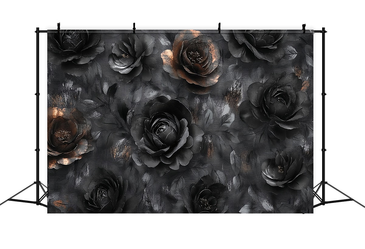 Fine Art Photography Backdrops Black Floral Texture Backdrop CSH57-260