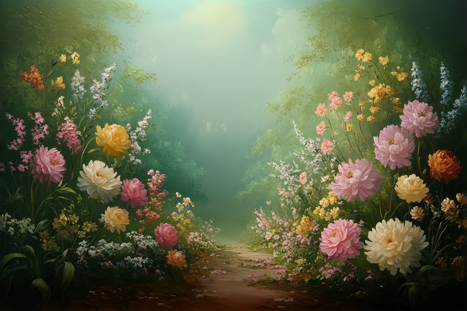 Fine Art Backdrops Secret Garden Path Beautiful Backdrop CSH57-266