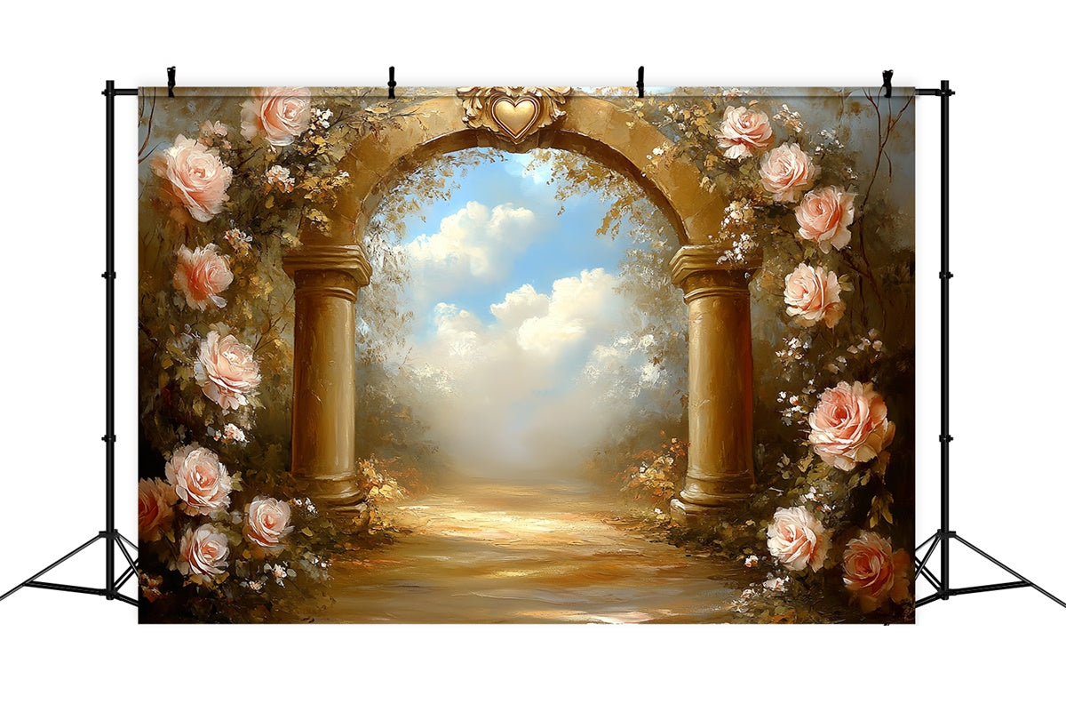 Fine Art Backdrops Rose Archway Dream Beautiful Backdrop CSH57-269