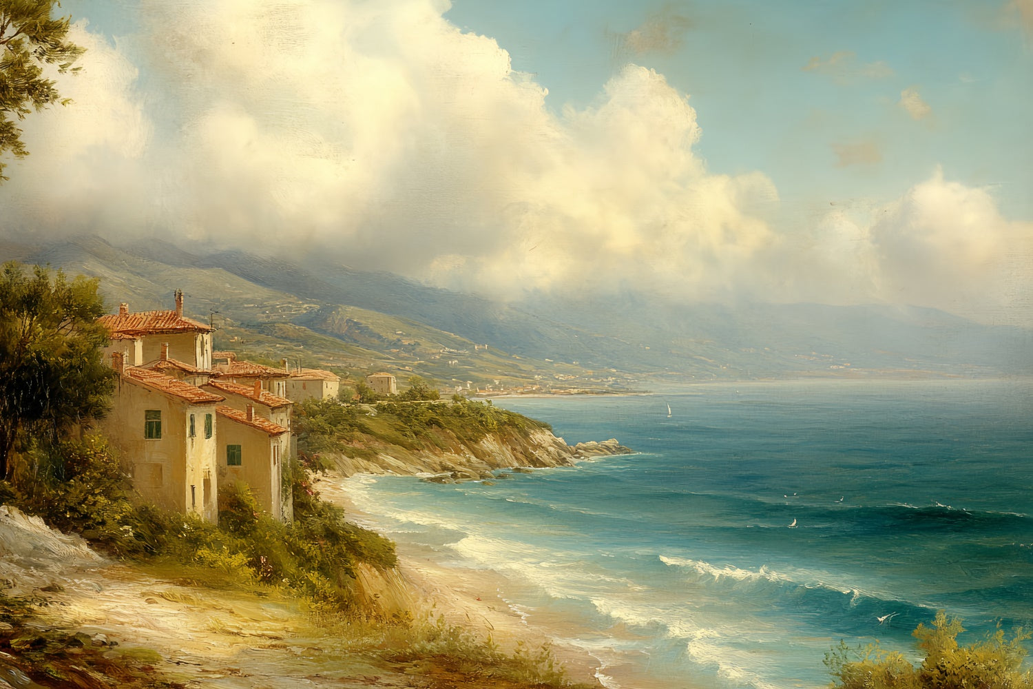 Backdrops Fine Art Sunny Shore Calm Fabric Backdrops CSH57-274