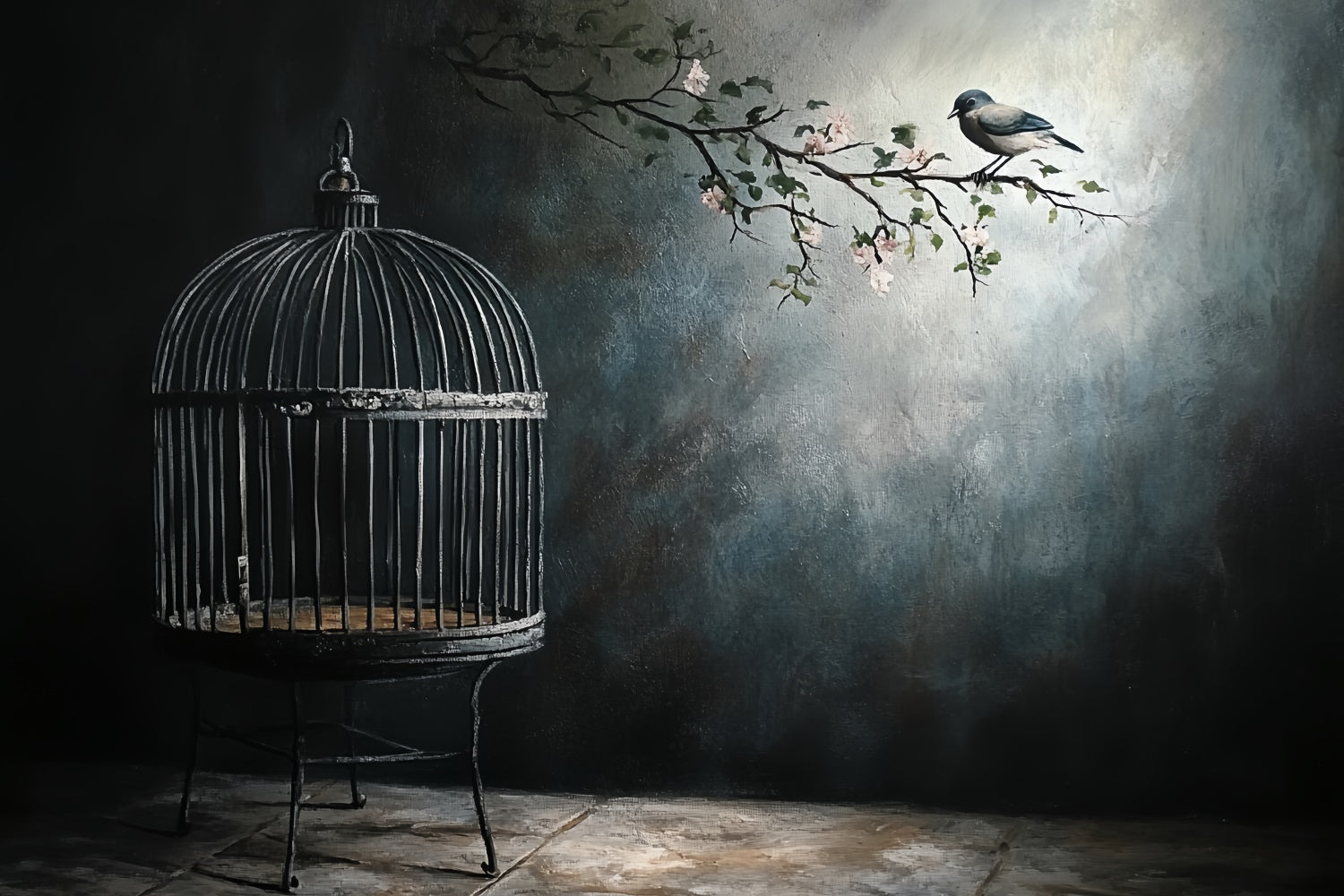 Fine Art Photography Backdrop Silent Cage Garden Backdrop CSH57-277