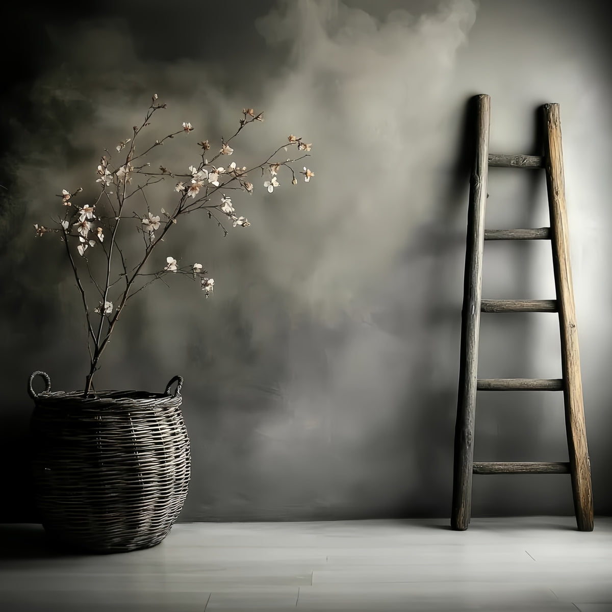 Backdrops Fine Art Rustic Ladder Bloom Video Backdrop CSH57-278