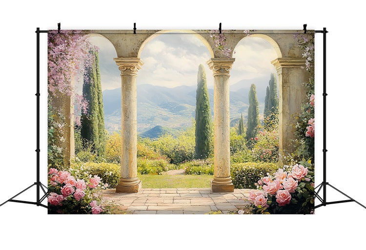 Artistic Backdrop Romantic Valley Terrace Cloth Backdrops CSH57-280