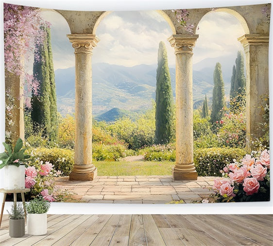Artistic Backdrop Romantic Valley Terrace Cloth Backdrops CSH57-280