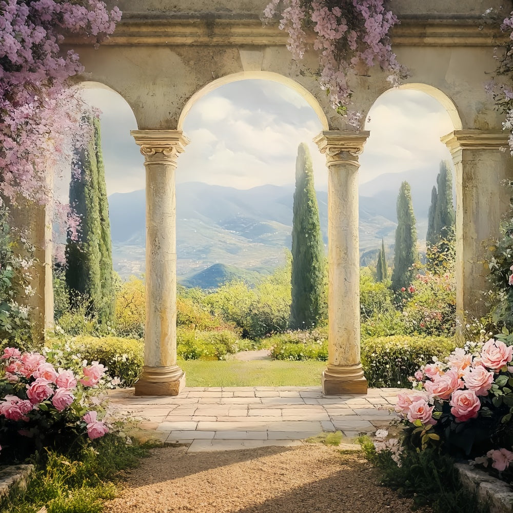 Artistic Backdrop Romantic Valley Terrace Cloth Backdrops CSH57-280