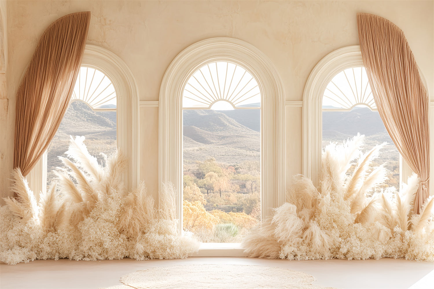 Bohemian Photo Backdrop Boho Window View Dream Backdrop CSH57-296