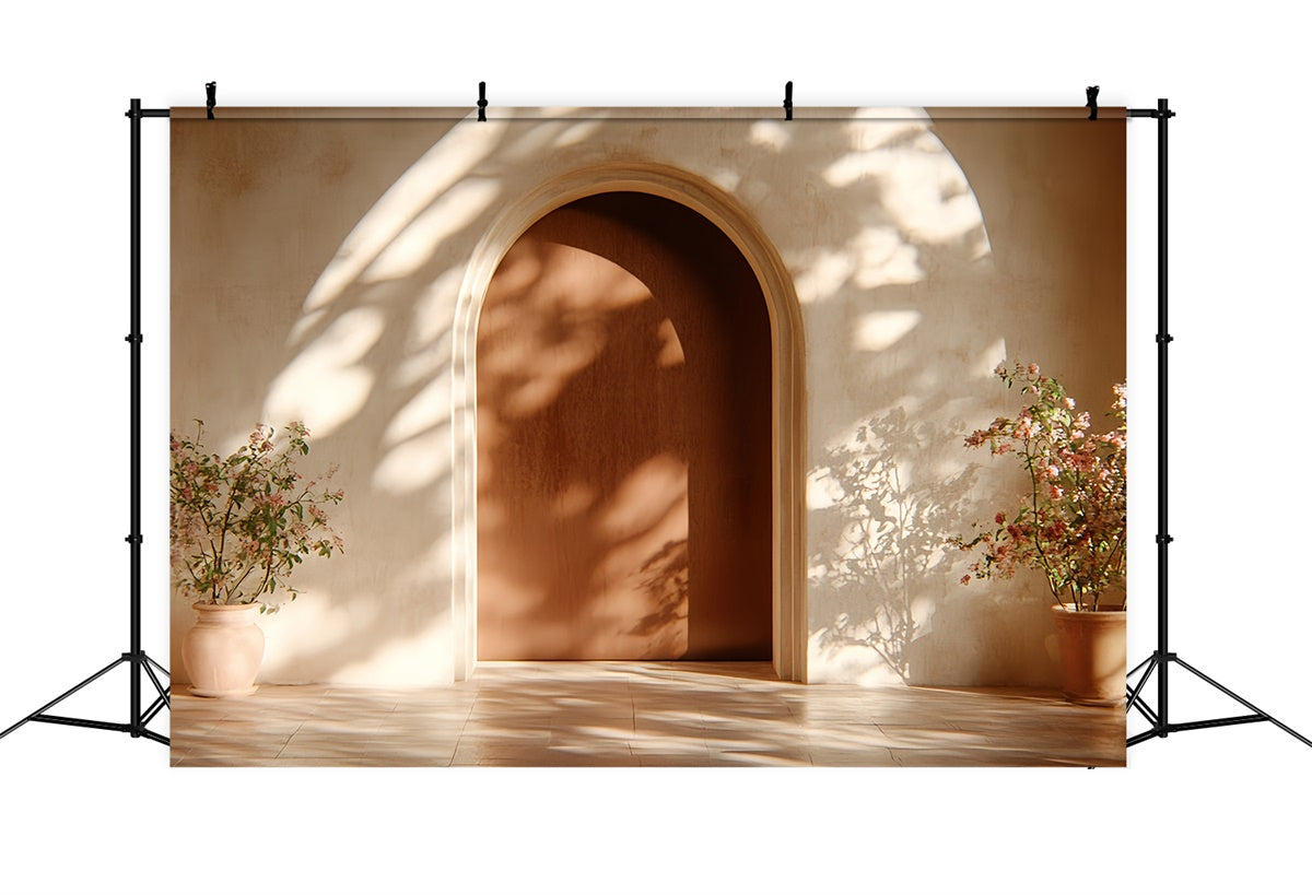 Bohemian Backdrops Warm Archway Floral Glow Backdrop CSH57-297