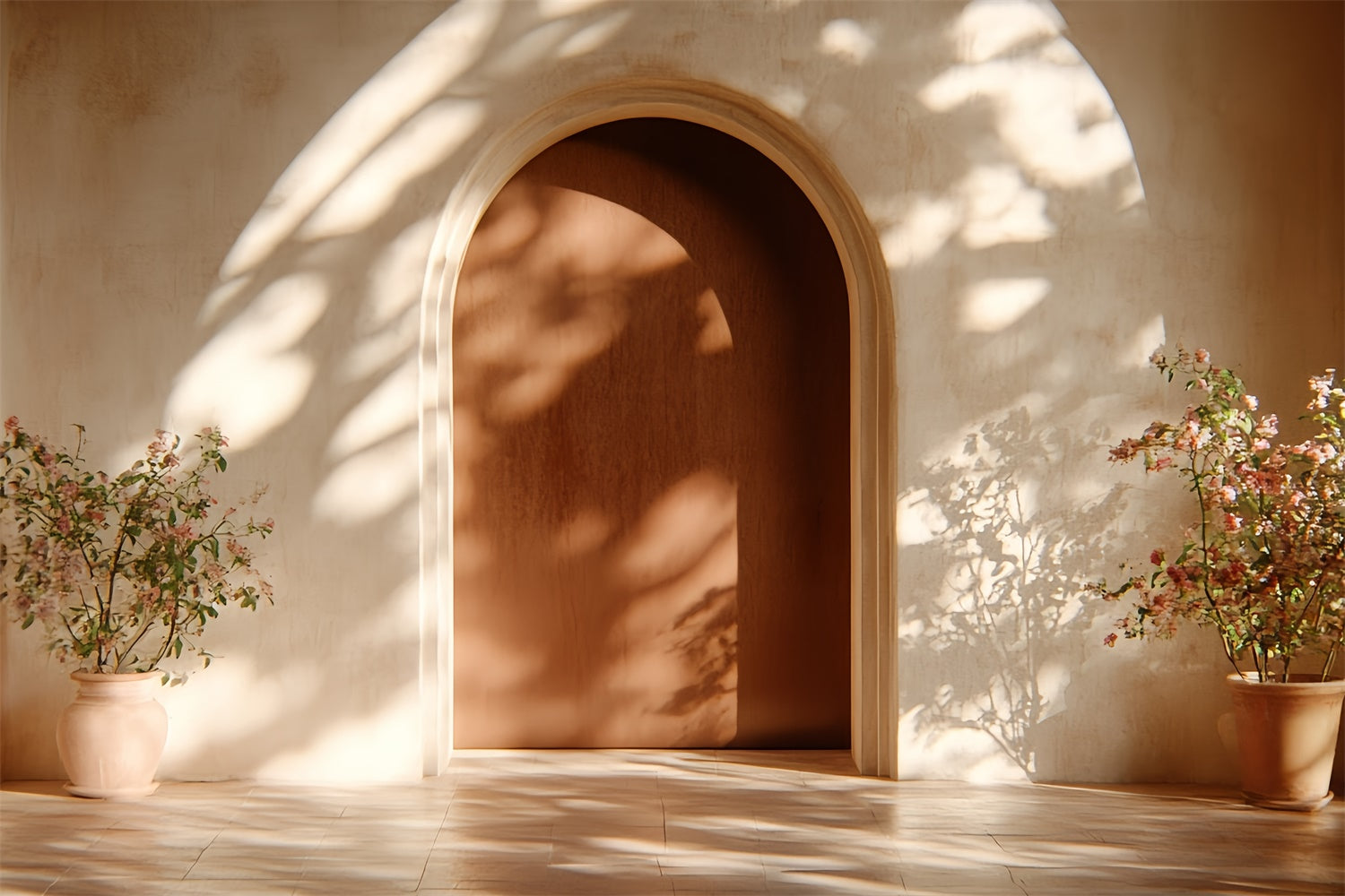 Bohemian Backdrops Warm Archway Floral Glow Backdrop CSH57-297