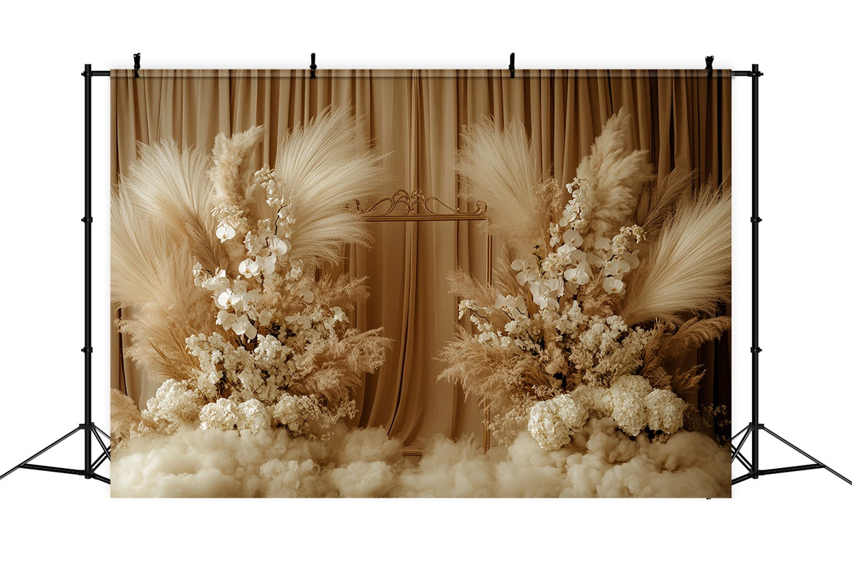 Bohemian Backdrop Beige Dream Boho Floral Backdrop CSH57-299