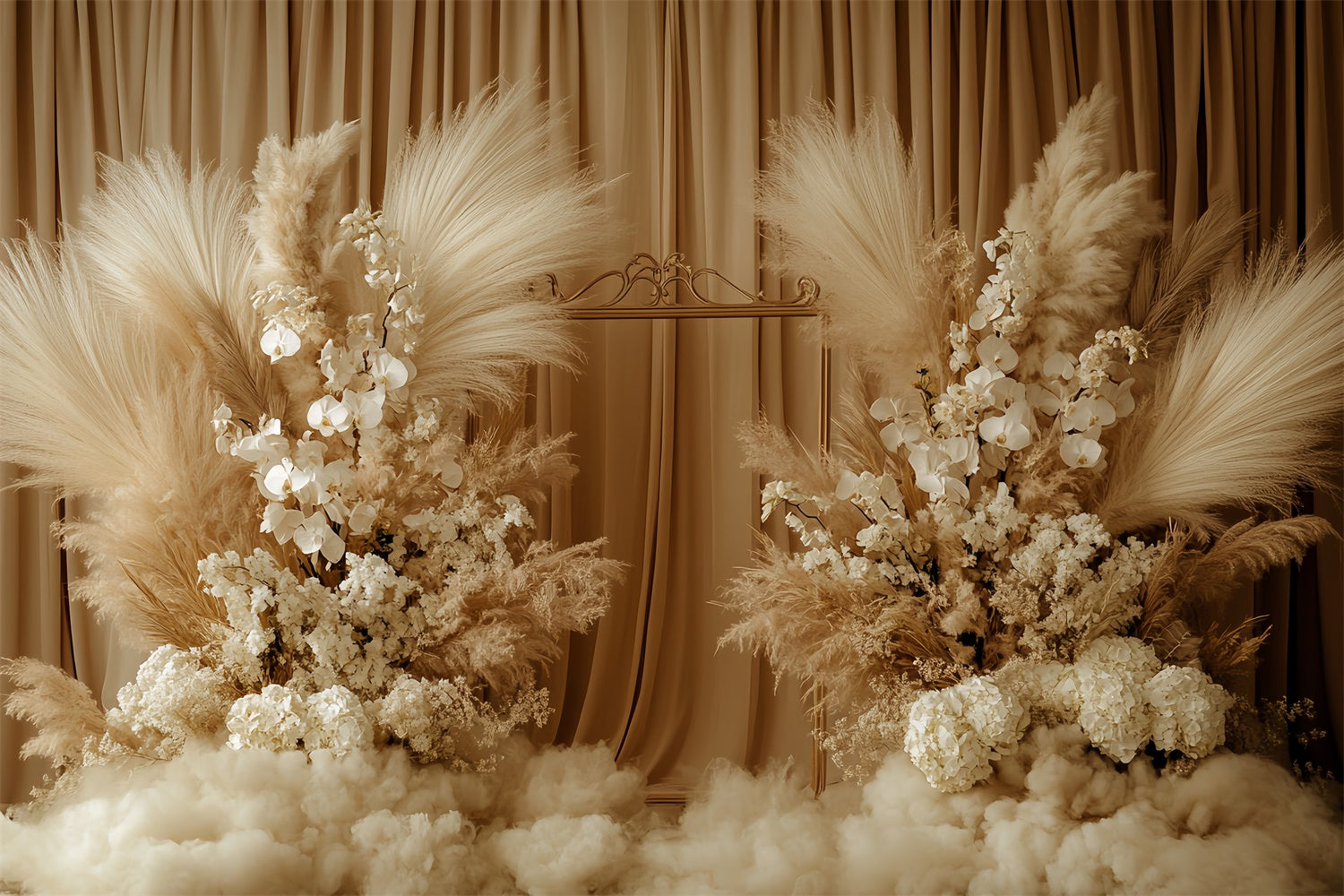 Bohemian Backdrop Beige Dream Boho Floral Backdrop CSH57-299