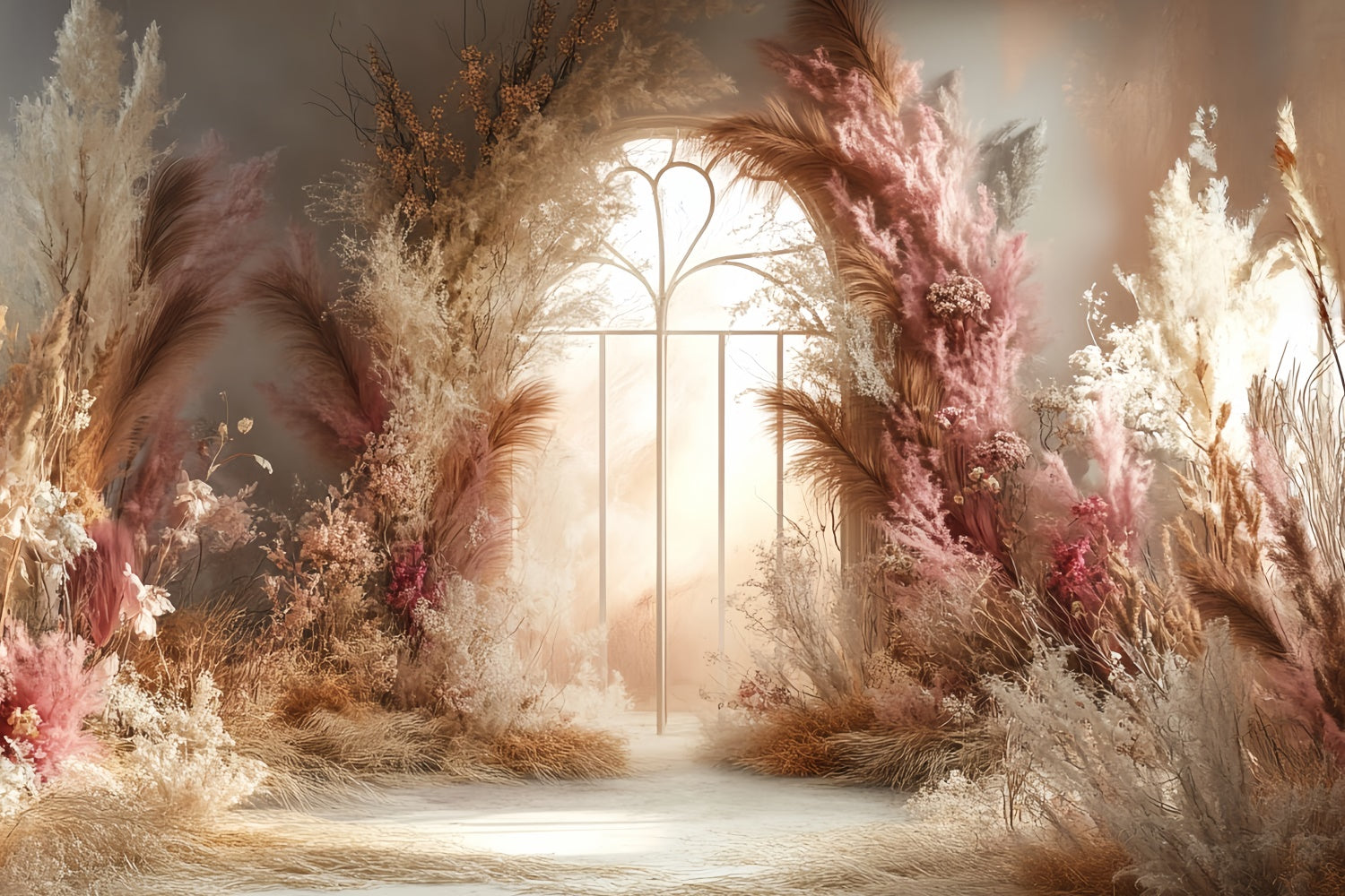 Bohemian Photo Backdrop Bloom Arch Enchanted Backdrop CSH57-302