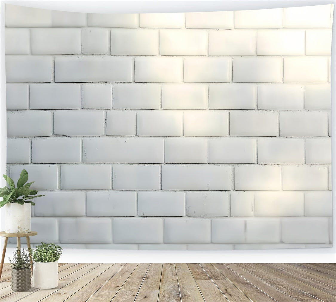 White Brick Backdrop Minimalist Matte Brick Headshot Backdrop CSH57-6