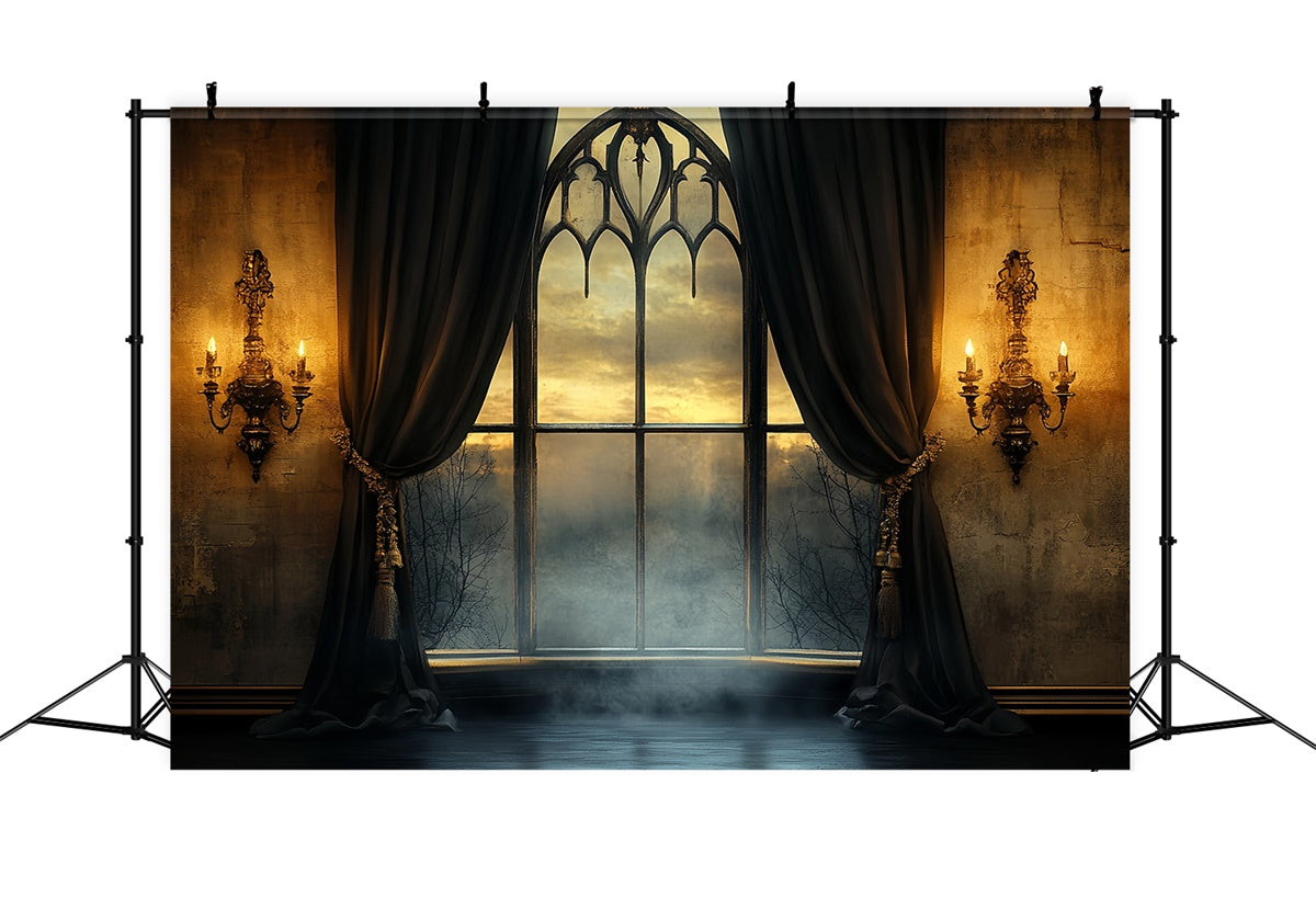 Halloween Backdrop Ideas Twilight Gothic Window Backdrop CSH57-65