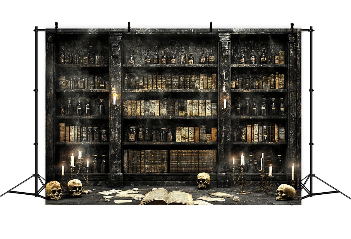 Spooky Halloween Backdrop Potion Tome Library Backdrop CSH57-71