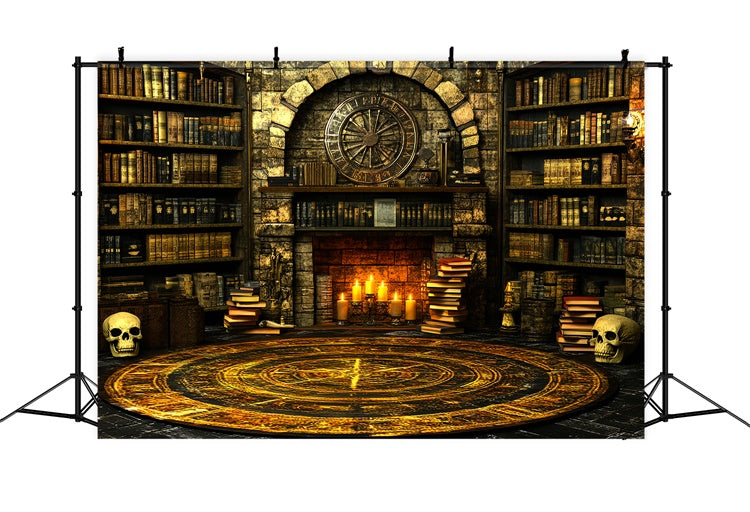 Scary Halloween Backdrops Firelight Magic Chamber Backdrop CSH57-72