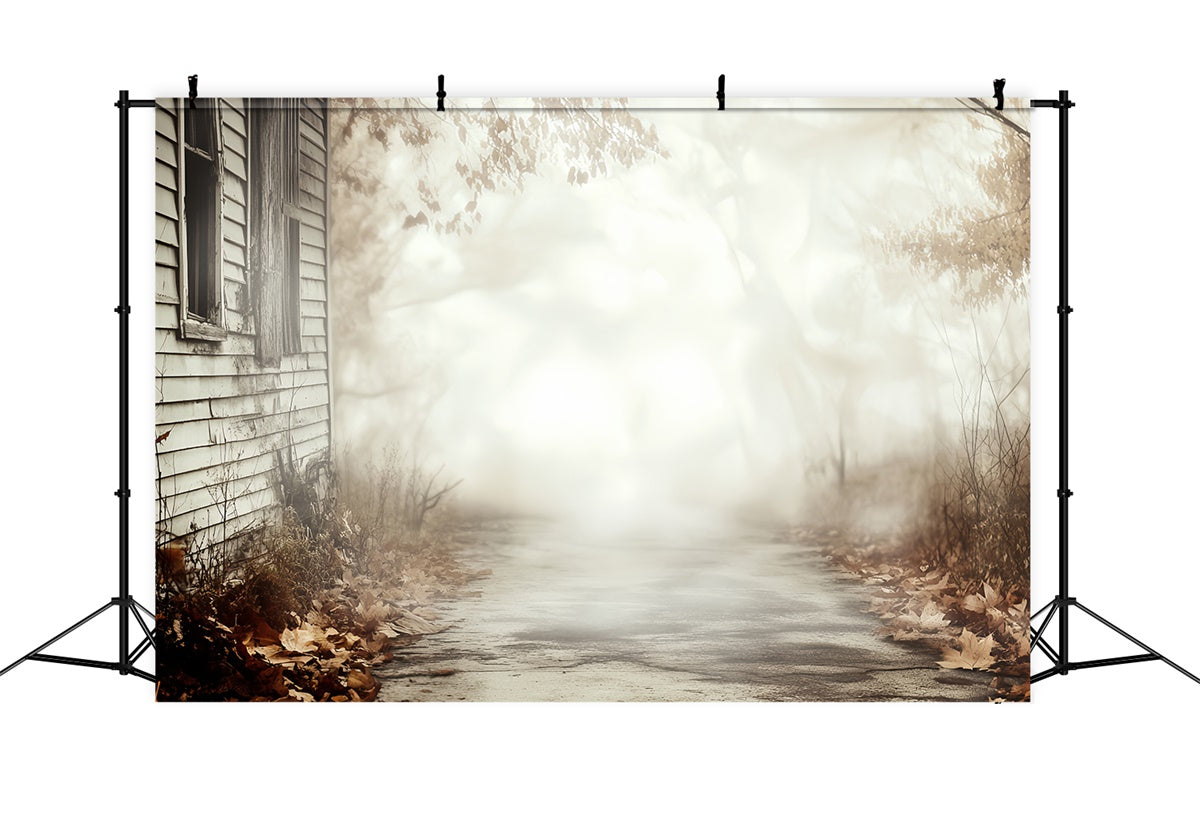 Halloween Backdrop Ideas Abandoned Cottage Trail Backdrop CSH57-77