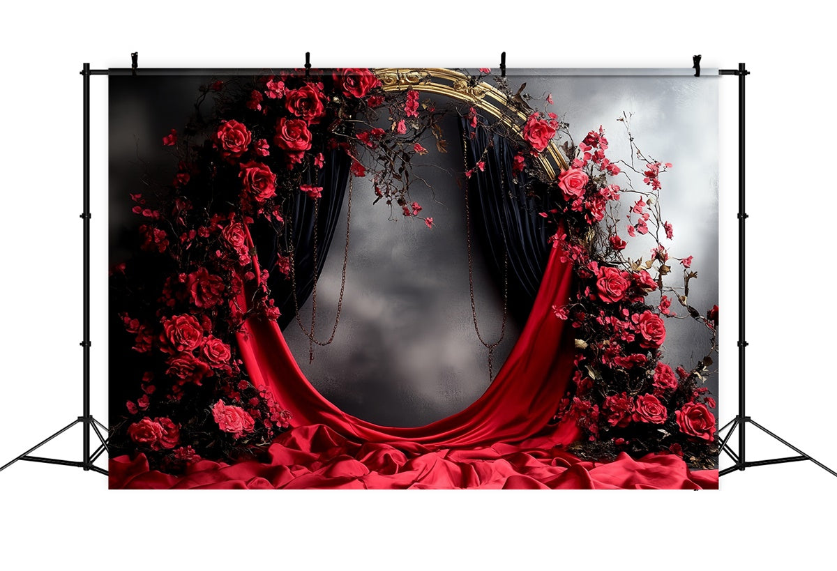 Retro Backdrop Scarlet Romance Arch Vintage Photo Backdrop CSH57-85