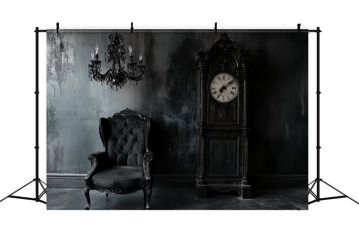 Antique Photo Backdrop Black Parlor Elegance Backdrop CSH57-92