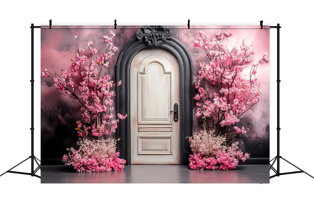 Cherry Blossom Backdrop Ornate Door Blossom Arrangement Flower Backdrop CSH58-105