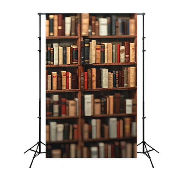 Bookshelf Backdrop Vintage Bookshelf Literature Collection Back to School Backdrop CSH58-118