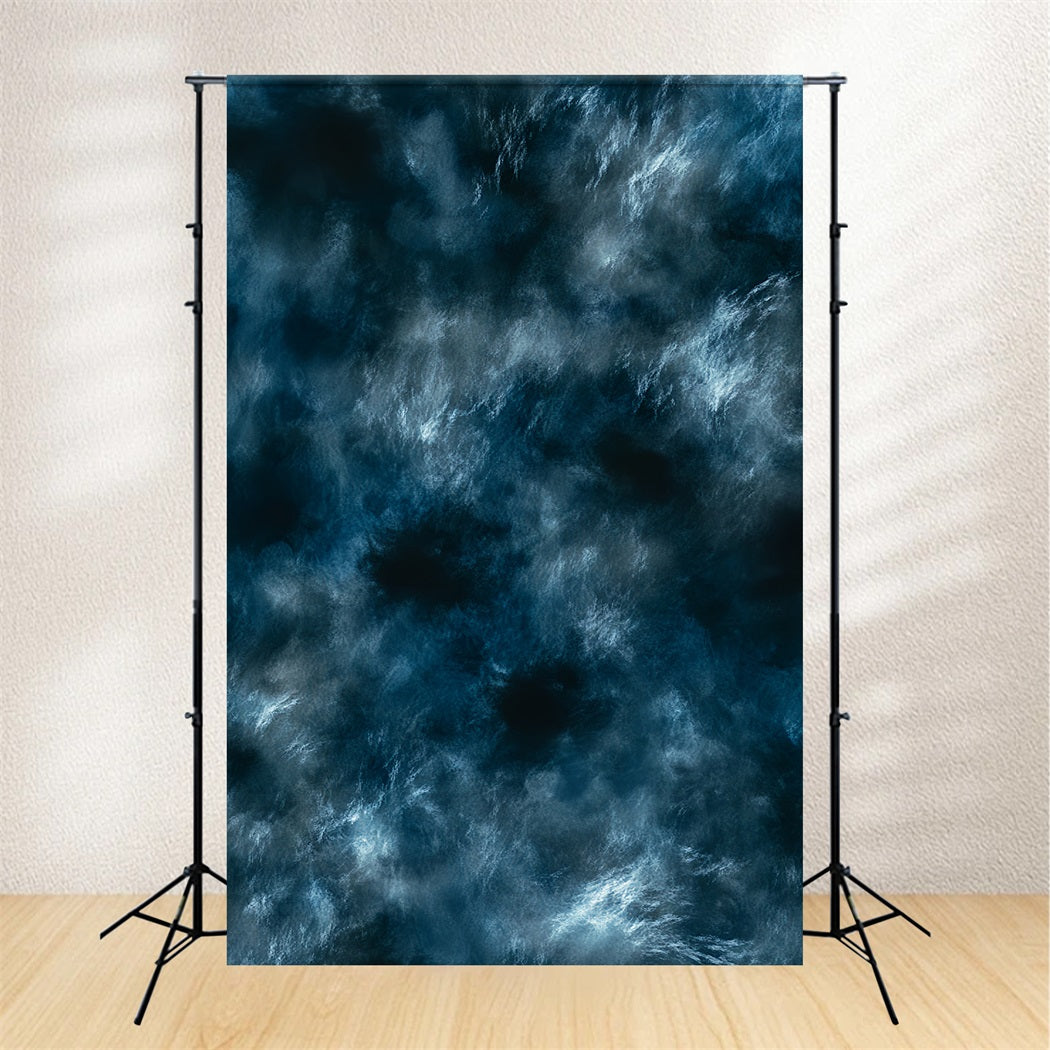 Dark Backdrop Blue Storm Texture Flow Abstract Photography Backdrop CSH58-154