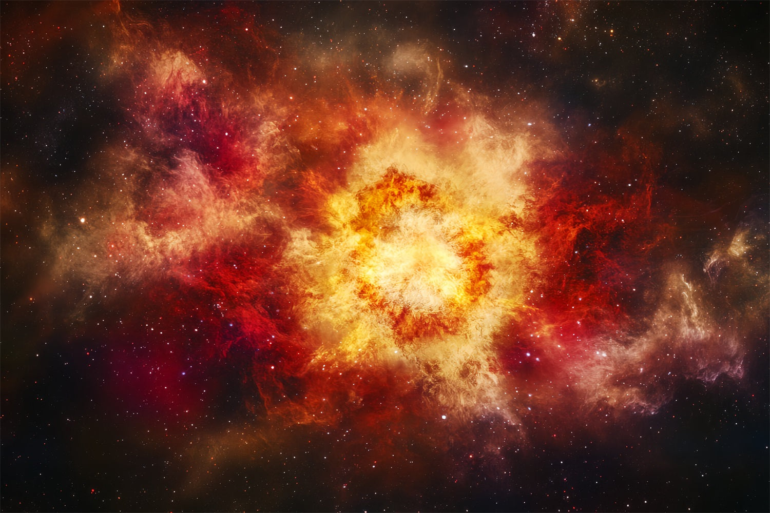 Space Backdrop Golden Red Stellar Burst Abstract Photography Backdrops CSH58-160