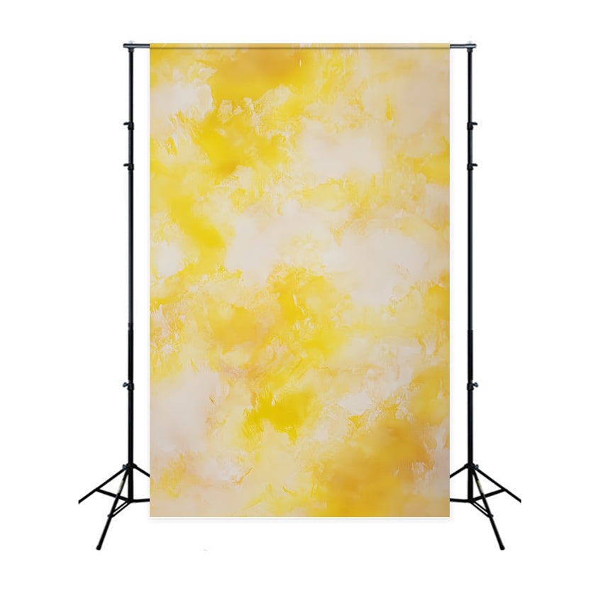 Yellow Backdrop Soft Yellow Cloud Strokes Abstract Backdrop CSH58-164