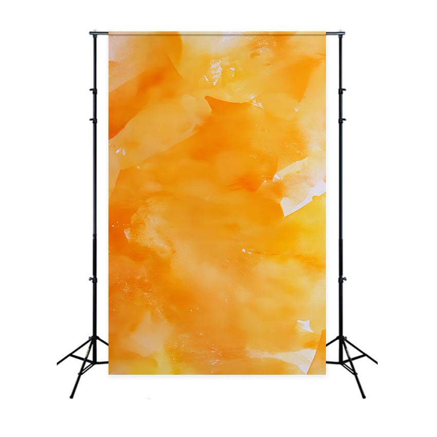 Orange Backdrop Vivid Orange Watercolor Blends Abstract Photography Backdrop CSH58-169