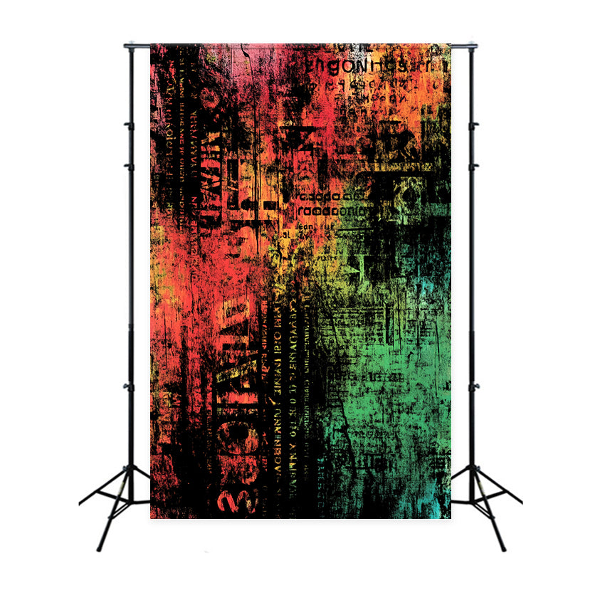 Grunge Backdrop Grunge Neon Typography Layers Abstract Backdrops Photography CSH58-177