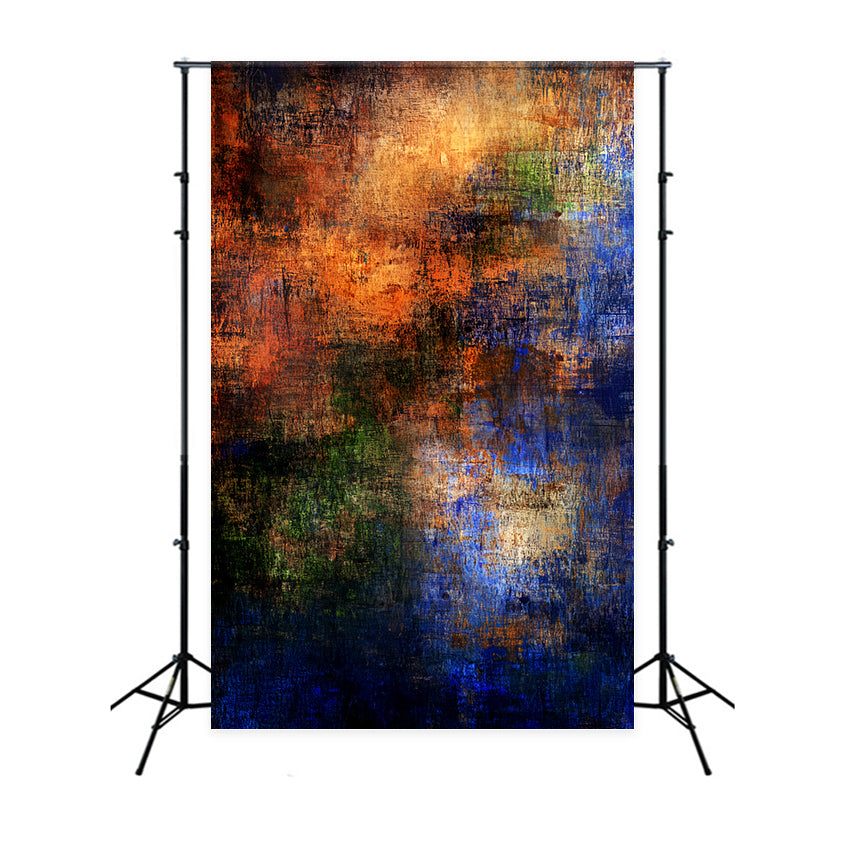 Grunge Backdrop Rustic Ember Indigo Layers Abstract Photo Backdrop CSH58-178
