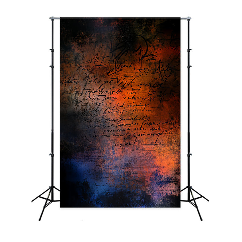 Grunge Backdrop Burnt Script Grunge Texture Abstract Backdrop for Photography CSH58-181