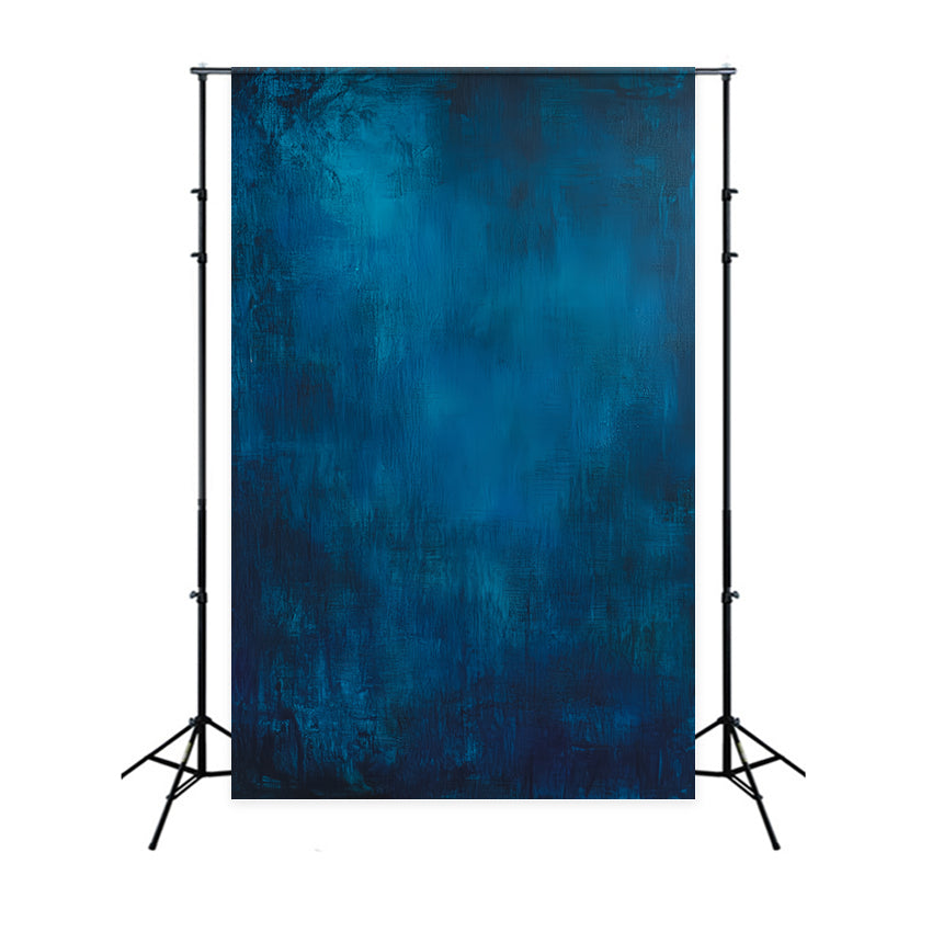Yearbook Backdrop Moody Ocean Blue Strokes Abstract Photography Backdrop CSH58-184