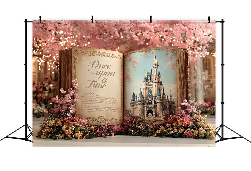 Once Upon a Time Backdrop Fairytale Castle Storybook Blossoms Kids Backdrop CSH58-232