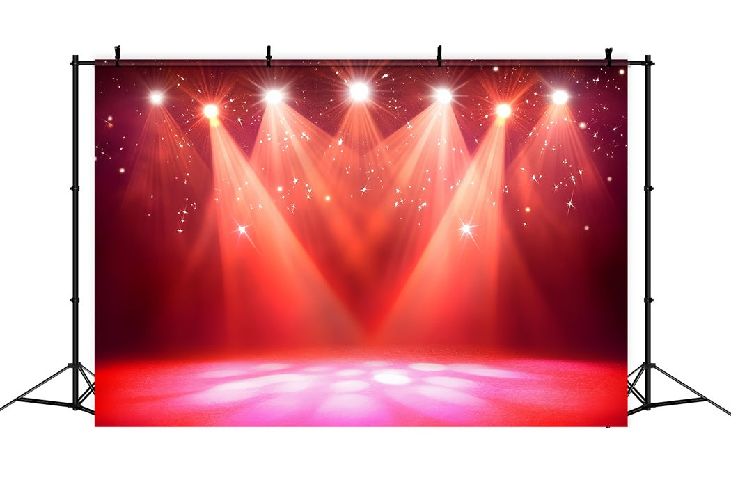 Spotlight Backdrop Sparkling Red Spotlight Stage Backdrops CSH58-243