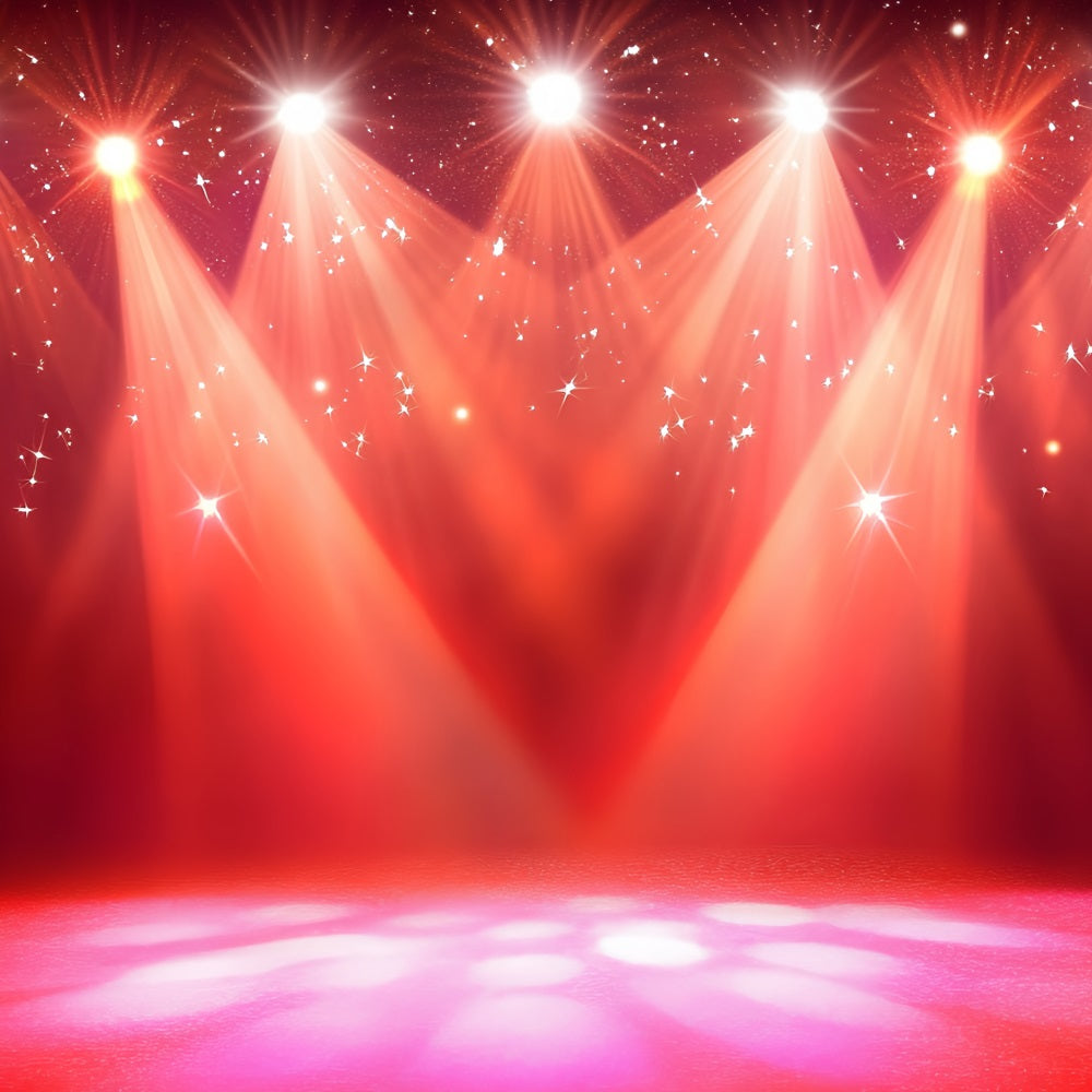 Spotlight Backdrop Sparkling Red Spotlight Stage Backdrops CSH58-243