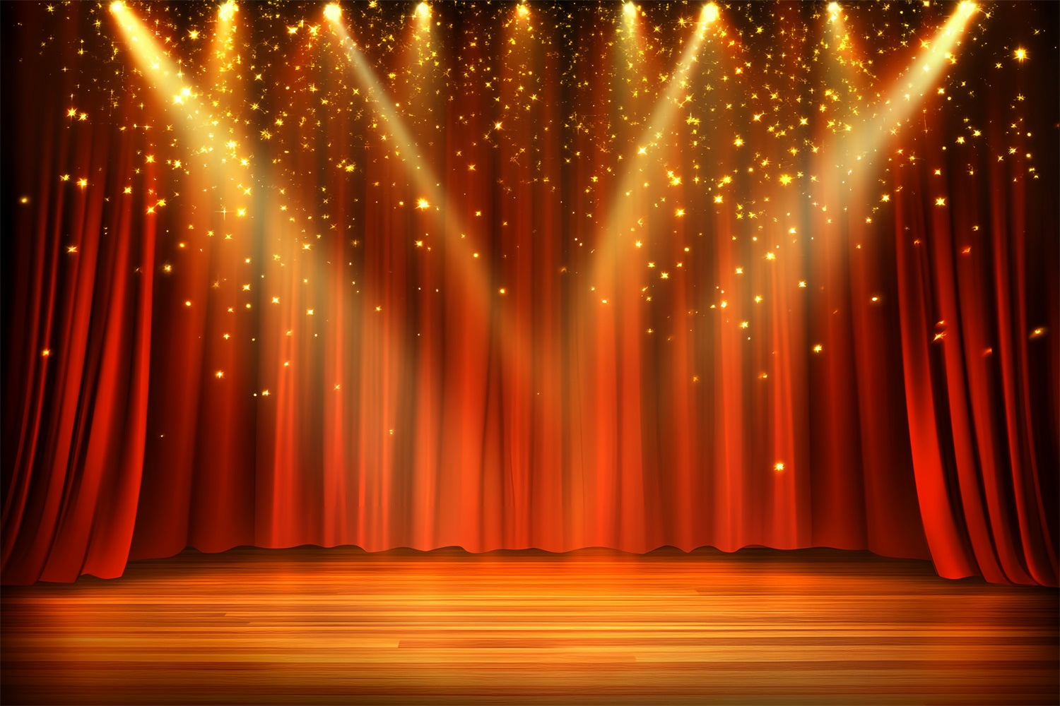 Spotlight Backdrop Red Curtain Spotlight Glow Stage Backdrop CSH58-244