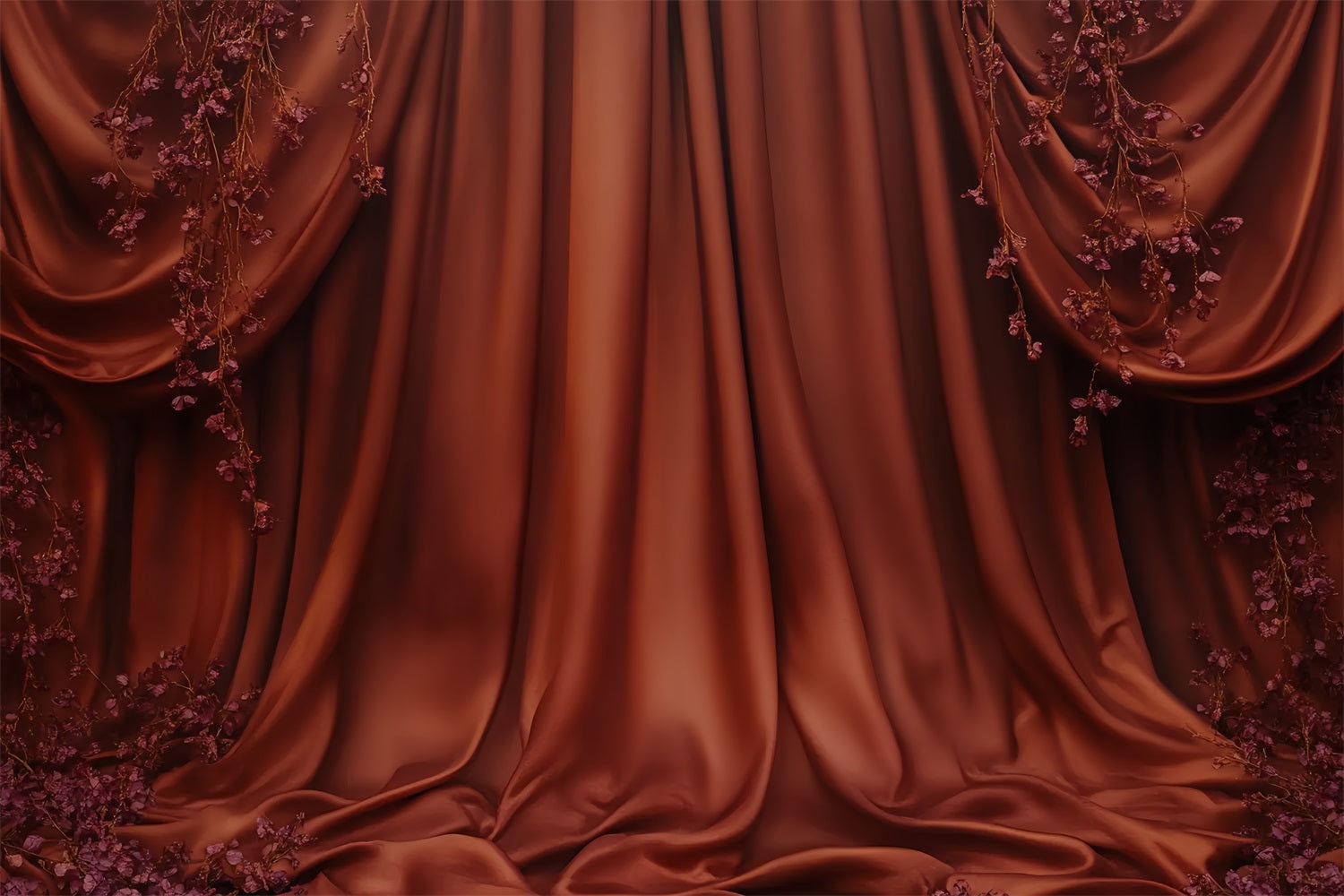 Sexy Backdrop Rustic Satin Drapery Blossoms Boudoir Backdrop Ideas CSH58-248