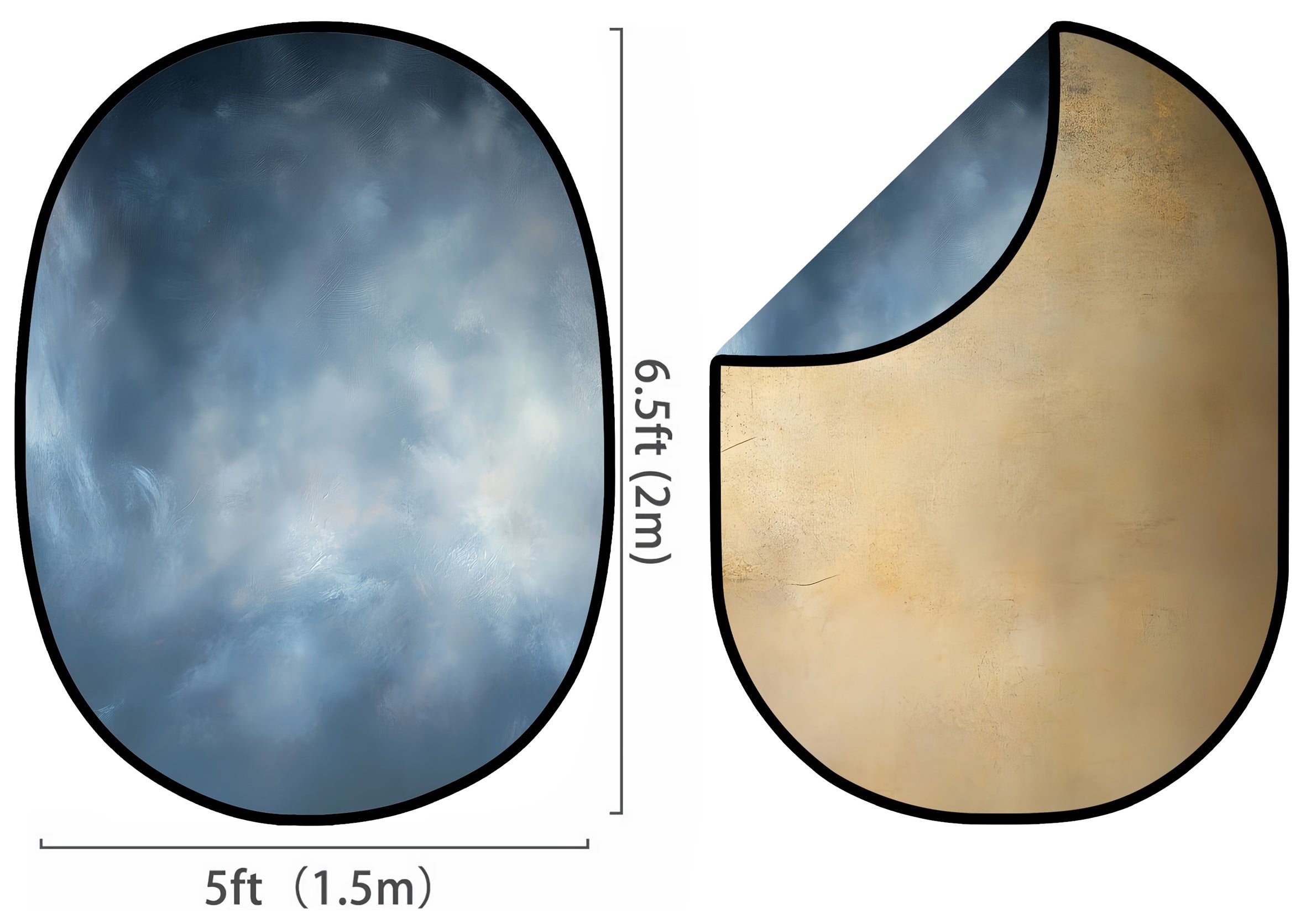 Self Tape Backdrop Rustic Cream Blue Fog Backdrop CSH58-3
