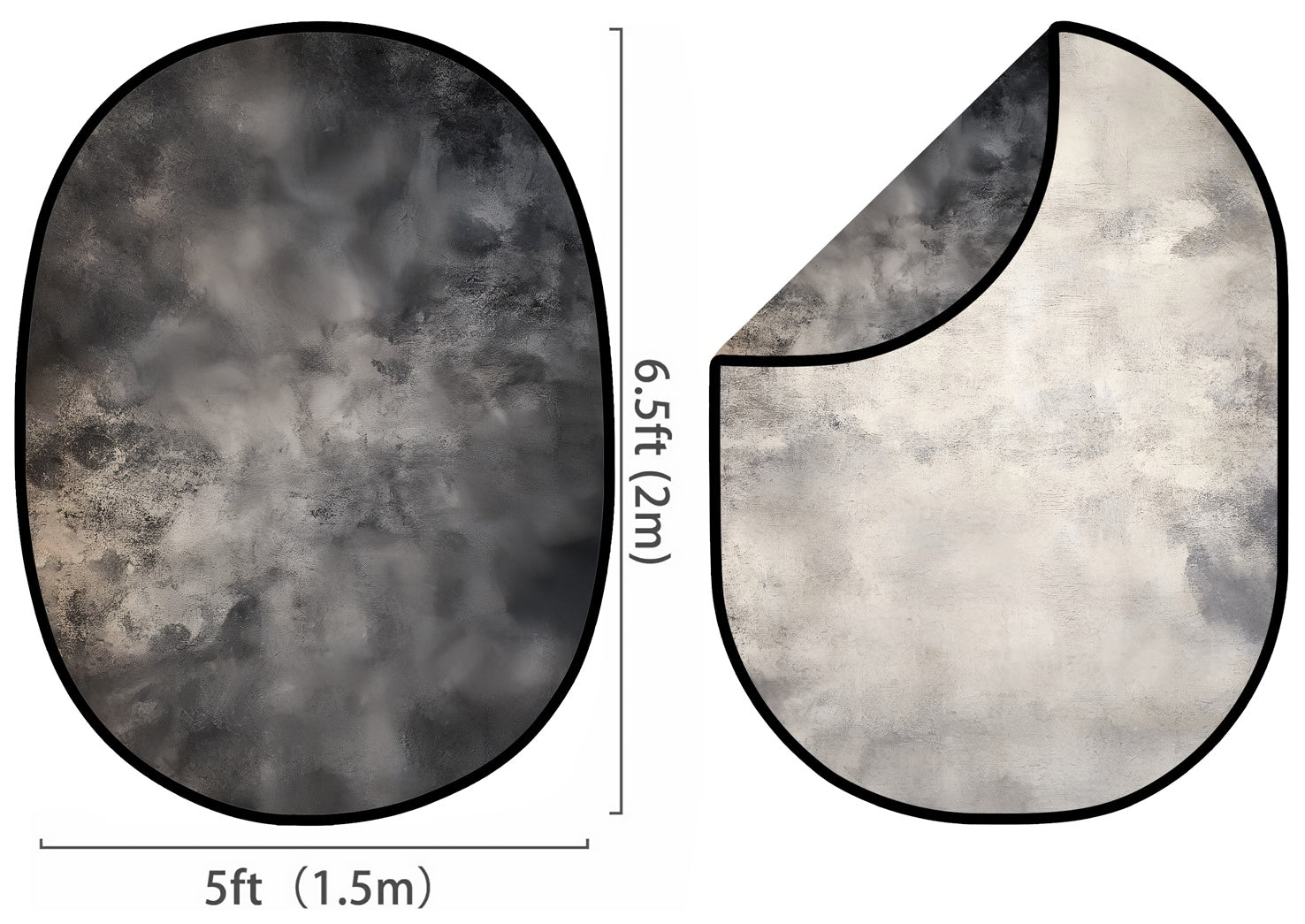 Self Tape Backdrop Ash Mist Charcoal Swirl Backdrop CSH58-5