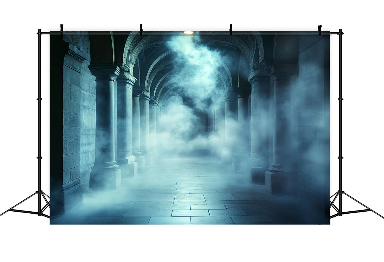 Dark Backdrop Foggy Gothic Stone Corridor Halloween Backdrop CSH58-74