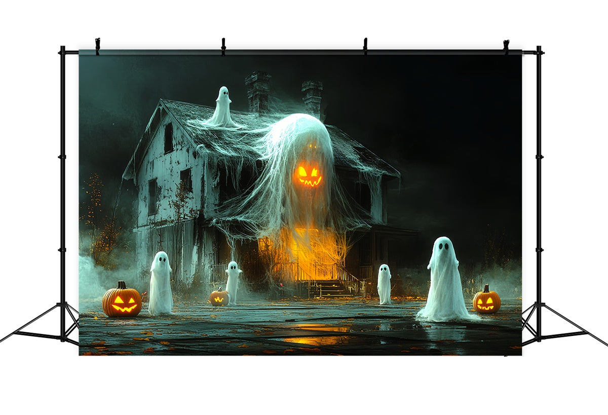 Spooky Halloween Backdrop Haunted Ghost Shack Backdrop CSH6-100